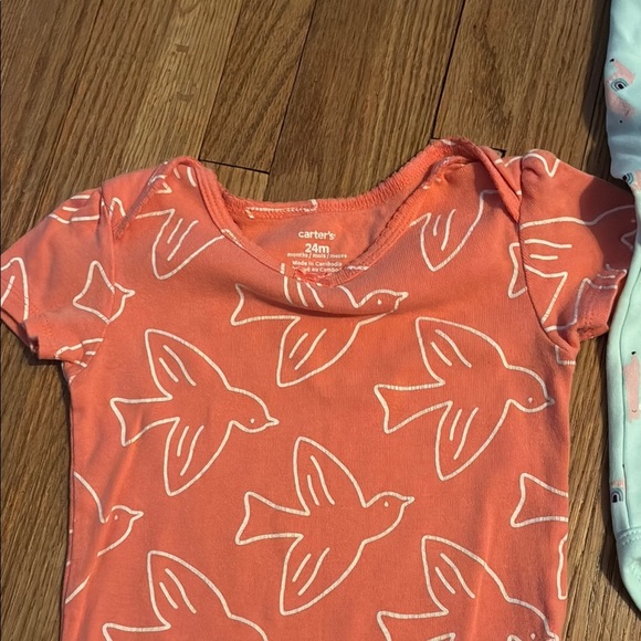 Carter's and Pekkle Pink and Blue Bodysuits One Piece Set - Picture 2 of 4